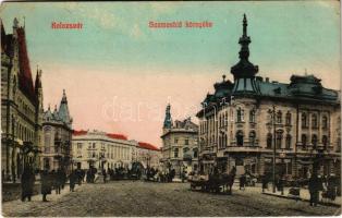 1909 Kolozsvár, Cluj; Szamoshíd környéke, üzletek. Lehota Anna kiadása / bridge, street, shops (EK)