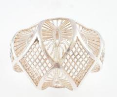 Ezüst (Ag) filigrán gyűrű, jelzett, 3,5 g, m: 56