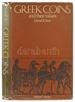 David R. Sear: Greek Coins and their values. Vol.1. Europa - Coins of Spain, Gaul, Italy, Sicily, the Balkan lands, Greece, the Cyclades and Crete, also the Celtic issues of Western and Central Europe (Görög érmék és értékük. Vol.1. Európa - Spanyolország, Gallia, Olaszország, Szicília, a Balkán, Görögország, a Kükládok és Kréta érméi, valamint Nyugat- és Közép-Európa kelta érméi) B.A. Seaby Ltd., London, 1978. Használt, nagyon jó állapotban, a külső védőborító szakadt.