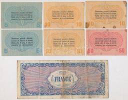 Olaszország / Velence / Osztrák-magyar megszállás 1918. 5c (2x) + 10c (3x) + 50c + Franciaország 194...