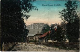 1913 Lucski-fürdő, Lúcky Kúpele (Liptó); utca, nyaraló / street view, villa