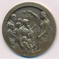 Zsákodi Csiszér János (1883-1953) 1928. Magyar Anyák Nemzeti Ünnepe egyoldalas bronz emlékérem (40mm) T:1