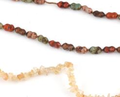 2 db ásvány nyaklánc, h: 45 - 120 cm