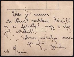 1916 Kielce, Sárdy Brutus (1892-1970) festőművész, restaurátor az I. világháború idején katonai egye...