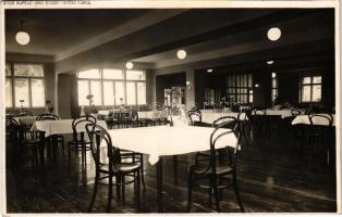 1934 Stószfürdő, Stoósz-fürdő, Kúpele Stós; étterem, belső / restaurant, interior. photo (vágott / cut)