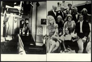 cca 1972 ,,Poszeidon katasztrófa" című amerikai film jelenetei és szereplői (köztük Lino Ventur...