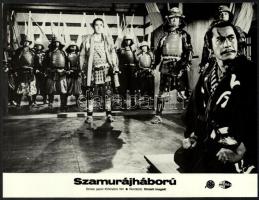 cca 1969 ,,Szamurájháború" című japán történelmi film jelenetei és szereplői, 7 db vintage prod...