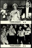 cca 1972 ,,Poszeidon katasztrófa című amerikai film jelenetei és szereplői, 8 db vintage produkciós filmfotó, ezüst zselatinos fotópapíron, a használatból eredő - esetleges - kisebb hibákkal, 18x24 cm