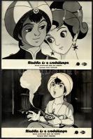 cca 1980 előtti képek, az ,,Aladdin és a csodalámpa" című japán rajzfilm jelenetei, 8 db vintag...