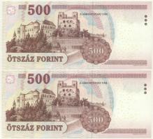 2007. 500Ft (2x) sorszámkövetők "EB 4070540 - EB 4070541" T:I Adamo F54F1