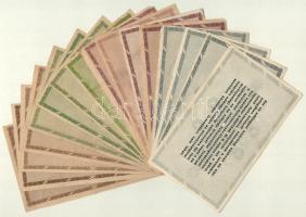 1946. 10.000AP (4x) sorszámos változat + 1946. 50.000AP (4x) három darab sorszámos, egy sorszám nélk...