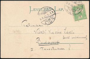 1908, Karánsebes, Józsa Károly (1872-1929) festőművész, grafikus autográf köszönő sorai Kézdi-Kovács...