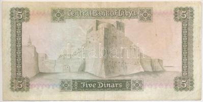 Líbia DN (1972) 5D "B/26 821030" T:III,III- szakadás, restaurálva
Libya ND (1972) 5 Dinar...
