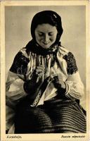 Kárpátalja, Ruszin (rutén) népviselet, hímzés / Transcarpathian Rusyn (Ruthenian) folklore, embroidery (fl)