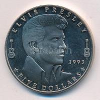 Marshall-szigetek 1993. 5$ Cu-Ni Elvis Presley kapszulában T:1 Marshall Islands 1993. 5 Dollars Cu-Ni Elvis Presley in capsule C:UNC Krause KM#124