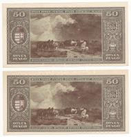 1945. 50P (2x) sorszámkövetők "D 023 051898 - D 023 051899" T:I- Adamo P15