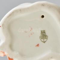 Zsolnay lányka kancsóval. Kézzel festett, jelzett, hibátlan, m: 7,5 cm