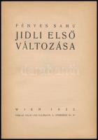 Fényes Samu: Jidli első változása. A címlapot és a fejezetzáró képecskéket Gergely Tibor rajzolta. W...