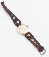 Glashütte kézi felhúzós karóra, 17 köves szerkezettel, szép gyöngyház számlappal, bőr szíjjal, nem m...