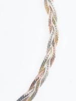 Ezüst(Ag) háromszálas fonott nyaklánc, jelzett, h: 40 cm, nettó: 7,4 g