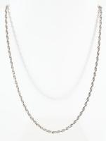 Ezüst(Ag) dupla szemes anker nyaklánc, jelzett, h: 55 cm, nettó: 9 g