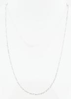 Ezüst(Ag) vékony figaro nyaklánc, jelzett, h: 51 cm, nettó: 2,9 g
