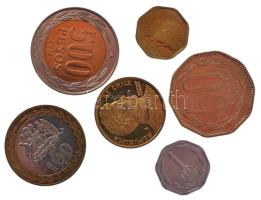 Chile 2008. 1P + 5P + 10P + 2009. 100P + 2012. 50P + 500P T:1,1- kis karc
Chile 2008. 1 Peso + 5 Pe...