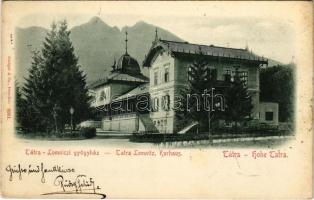 1898 (Vorläufer) Tátralomnic, Tatranská Lomnica (Magas-Tátra, Vysoké Tatry); Gyógyház / Kurhaus / spa, bath (Rb)