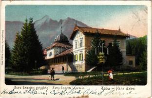 1904 Tátralomnic, Tatranská Lomnica (Magas-Tátra, Vysoké Tatry); Gyógyház / Kurhaus / spa, bath (kis szakadás / small tear)