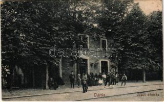 1919 Dárda, Darda; Vasútállomás, Arady Lajos kiadása / Bahnhof / railway station (EK)