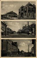 1938 Tornalja, Safárikovo, Tornala; Masaryk és Fő utca, Járási hivatal, Bata, Friedman S. üzlete / street, county hall, shops