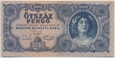 1945. 500P magyar &quot;N&quot; betű orosz &quot;P&quot; helyett &quot;K 030 026333&quot; T:III  Adamo P19h