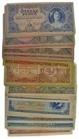 83db-os inflációs pengő bankjegy tétel 500P és 1.000.000.000P közötti névértékek T:III,III-