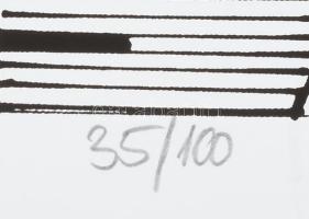 Szász Endre (1926-2003): Női alak. Szitanyomat, papír, jelzett, számozott (35/100) 58x46 cm,