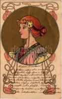 1901 Femmes Modernes - Szecessziós hölgy / Art Nouveau, litho (Rb)