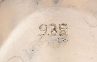 Ezüst(Ag) extravagáns gyűrű szintetikus rubinnal, jelzett, méret: 50, bruttó: 7,1 g