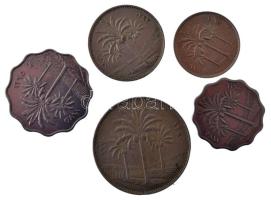 Irak 1970-1975. 5f-100f (5xklf) T:2,2-
Iraq 1970-1975. 5 Fils - 100 Fils (5xdiff) C:XF,VF