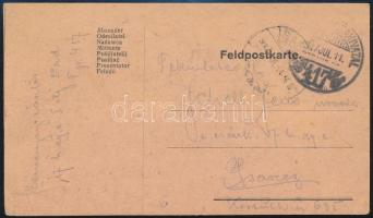 1917 Field postcard "TP 417", 1917 Tábori posta levelezőlap "TP 417"