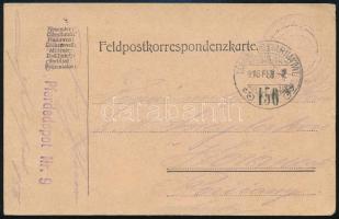 1916 Tábori posta levelezőlap Pferdedepot Nr. 9. + TP 156