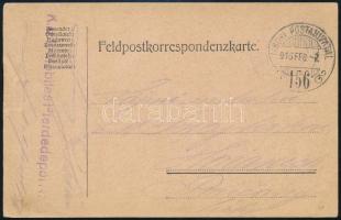1916 Tábori posta levelezőlap K.u.k. Mobiles Pferdedepot + TP 156