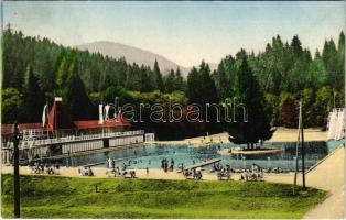 1931 Felsőzúgó-fürdő, Ruzsbachfürdő, Bad Ober Rauschenbach, Kúpele Vysné Ruzbachy; Strand, fürdőzők / spa, beach, bathers (EK)