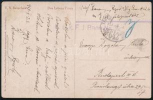 1918 Tábori posta képeslap "K.u.k. F.J.Baon No.24." + "TP 642", 1918 Field postcard "K.u.k. F.J.Baon No.24." + "TP 642"