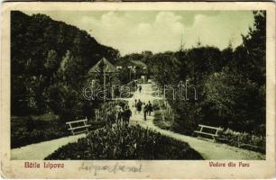 1929 Lippafüred, Lippafürdő, Baile Lipova; Vedere din parc / park (EK)