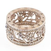 Ezüst(Ag) virágos gyűrű Pandora jelzéssel, méret: 50, bruttó: 5,6 g