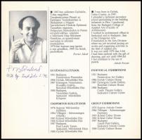 Vegyes művészeti katalógus tétel, 5 db: 

Szántó Piroska. Szentendre, 1996, Barcsay Iskola Galéria...