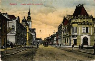1915 Eperjes, Presov; Püspöki palota és postapalota. Vakok boltja kiadása / bishops palace, post office (EK)