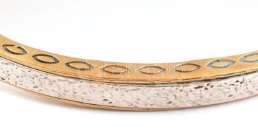 Aranyozott ezüst(Ag) női karóra, quartz, jelzett, jár, bruttó: 32,3 g