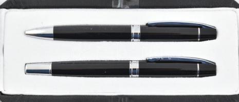 André Philippe exkluzív töltőtoll és golyóstoll készlet finom borítású tartóban. csomagolva, új álla...