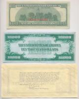 3db-os szükségpénz és replika bankjegy tétel, közte Amerikai Egyesült Államok / Jersey / Jersey City...