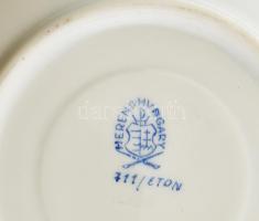 2 db Herendi Eton mintás mokkás csésze, aljjal. Kézzel festett, jelzett, kopással